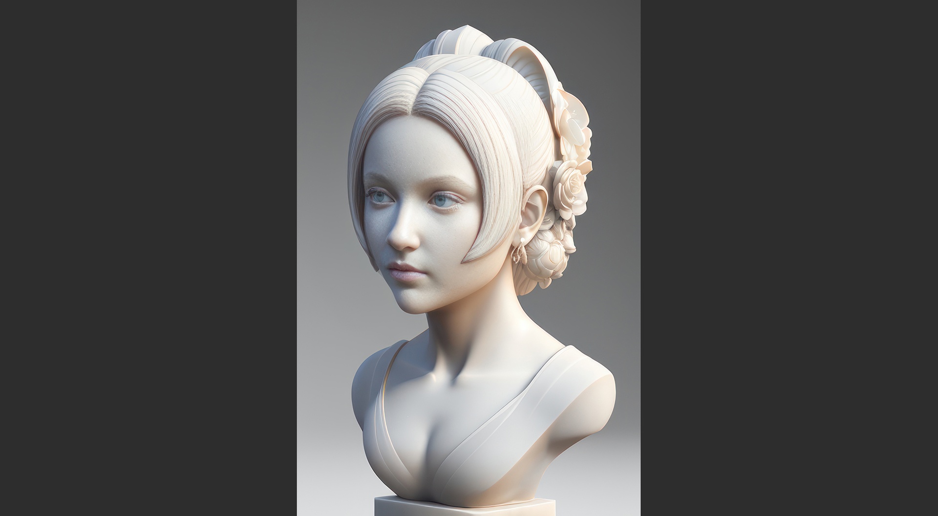 Media 1 for listing 032 High Detail Male Head White Model High Poly Art Sculpture