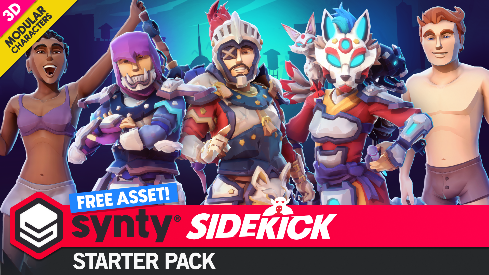 FREE Starter Pack - Sidekick Modular Characters by Synty | Fab