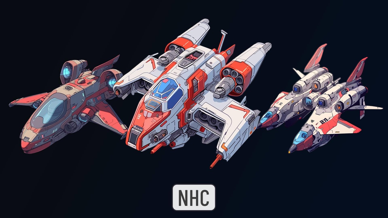 Media 1 for listing NHC - Sci-Fi Cartoon Spaceship Picture 1