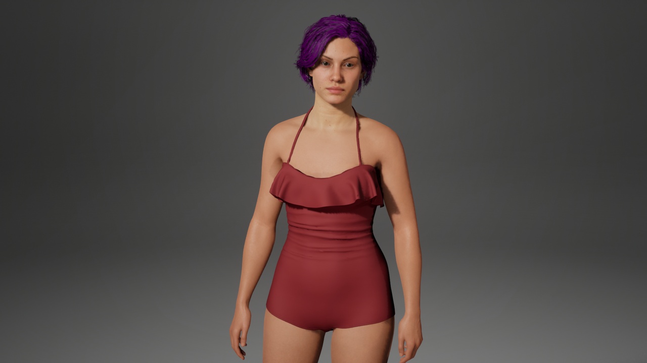 Media 1 for listing The Aeron Swimsuit for MetaHumans - Parametric Outfit