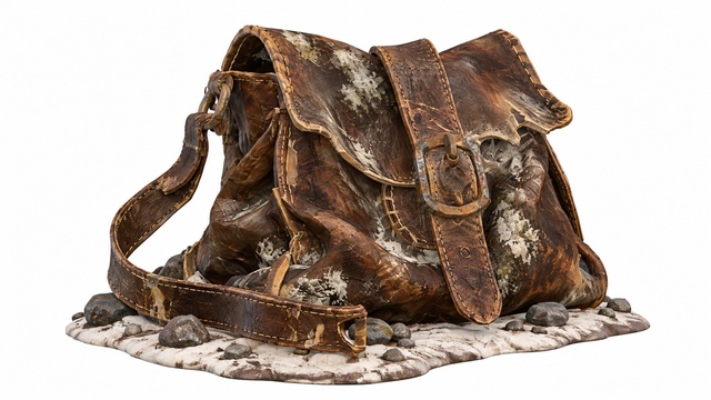Fantasy Ancient Worn Satchel preview on Fab