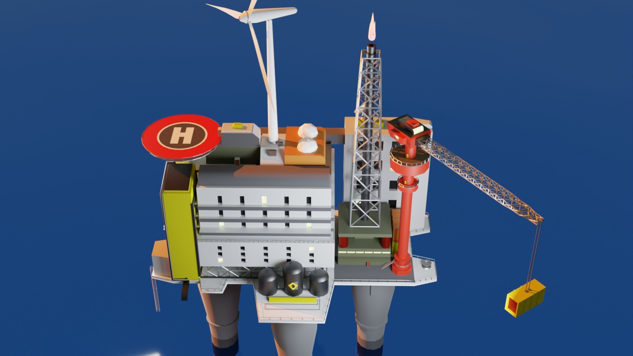 Media 1 for listing Oil Platform Low-poly 3D model