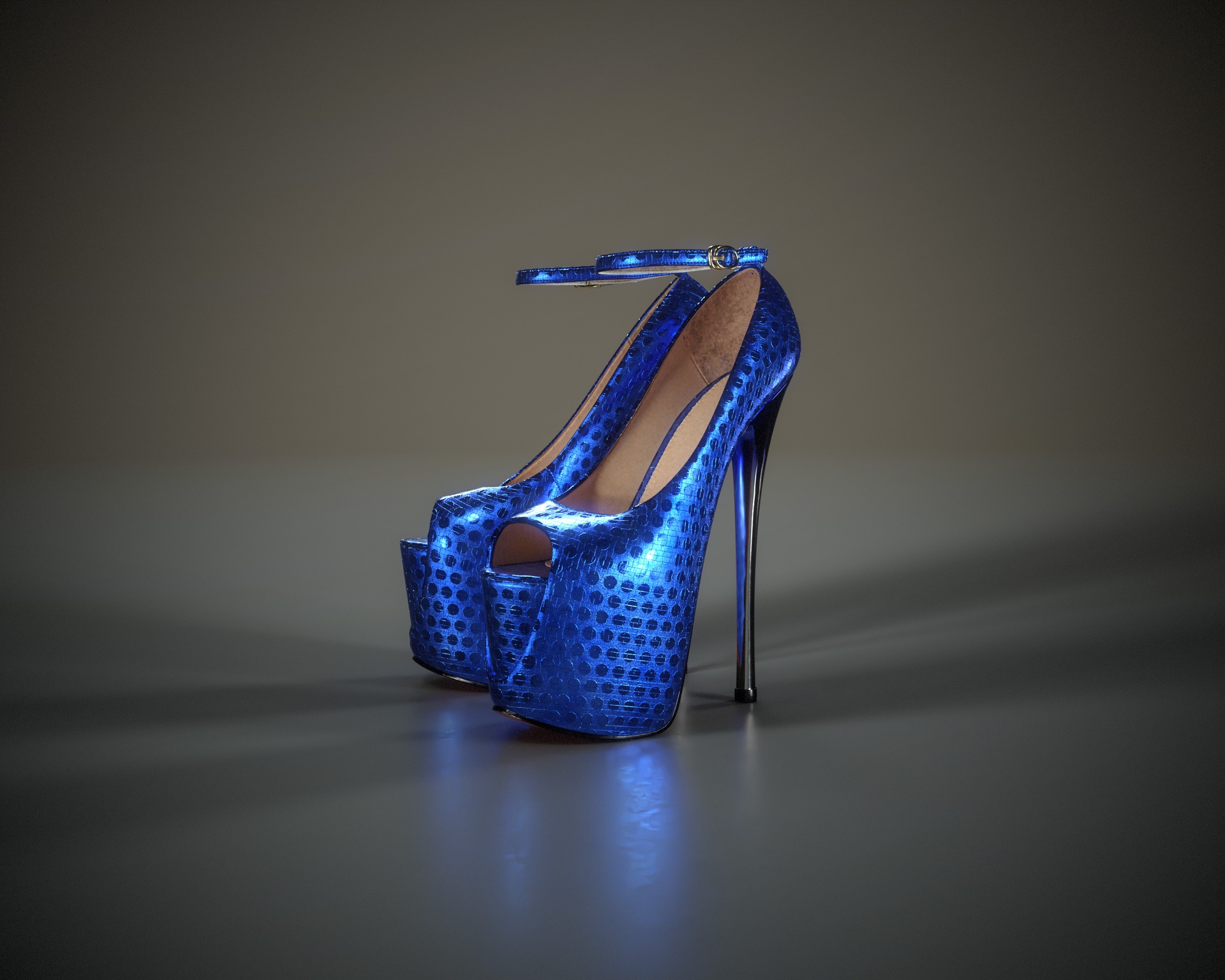 Media 1 for listing Stiletto Plateau Open Shoes