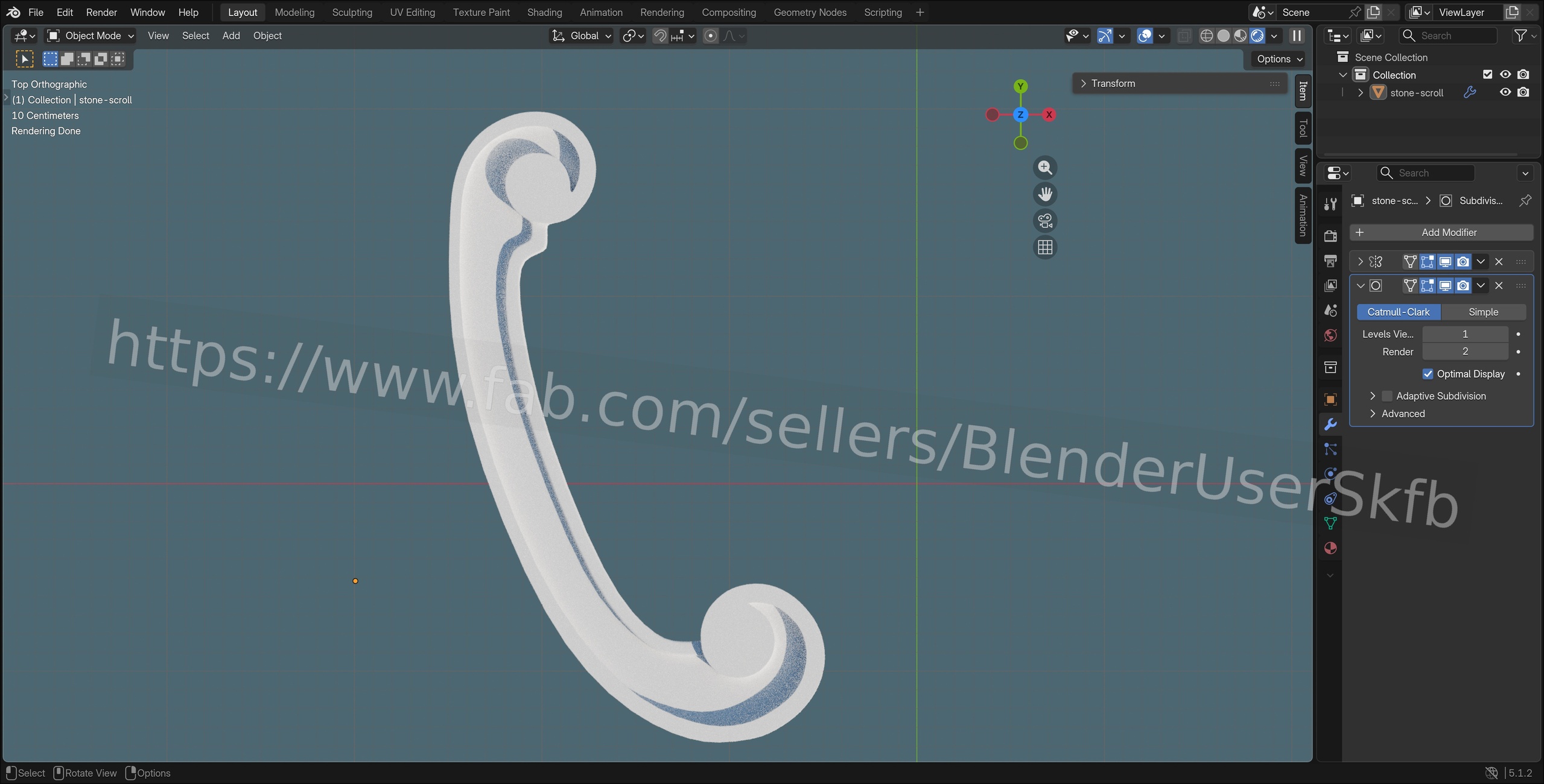 Media 1 for listing Stone Scroll Motif
