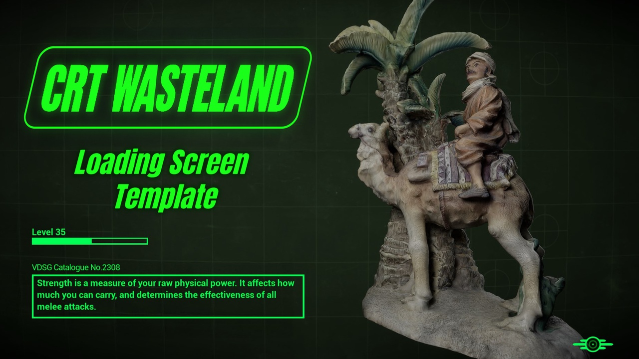 Media 1 for listing CRT WASTELAND Loading Screen Template