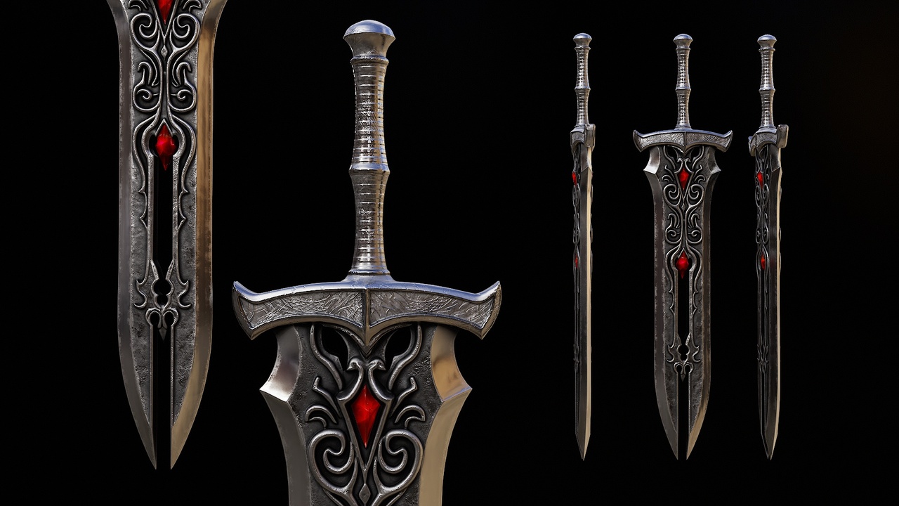 Media 1 for listing Duskweave GreatSword | Fantasy Game Ready Weapon