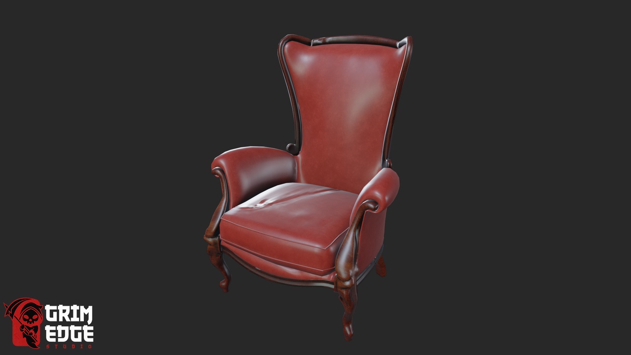 Media 1 for listing Royal Red Leather Sofa