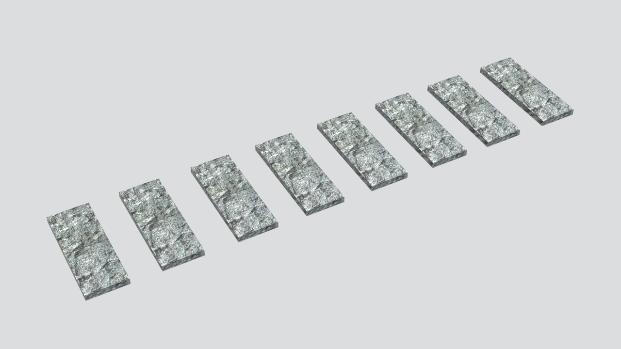 Media 1 for listing Rectangular Stone Slab Garden Walkway 3D Model