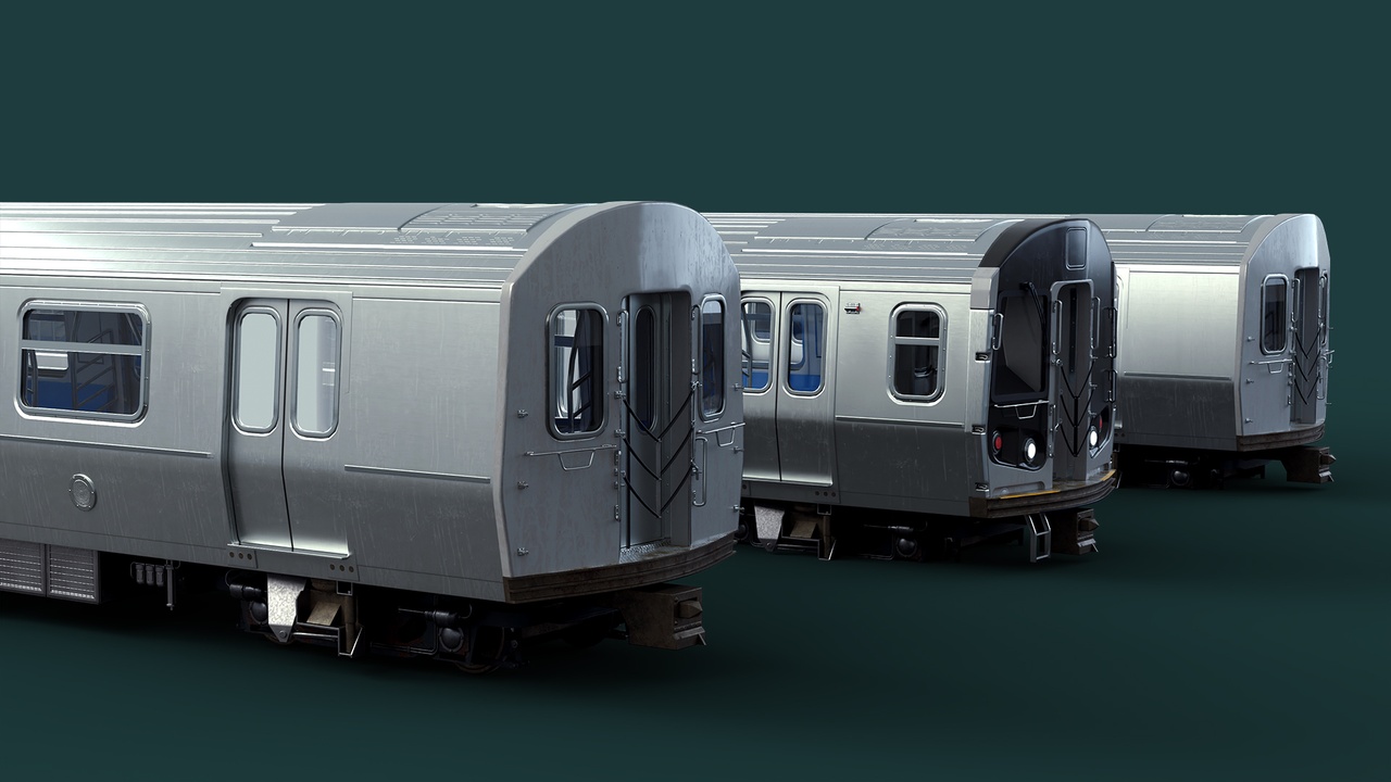 Media 1 for listing Subway Train 3D Model – NYC Metro Rail Car