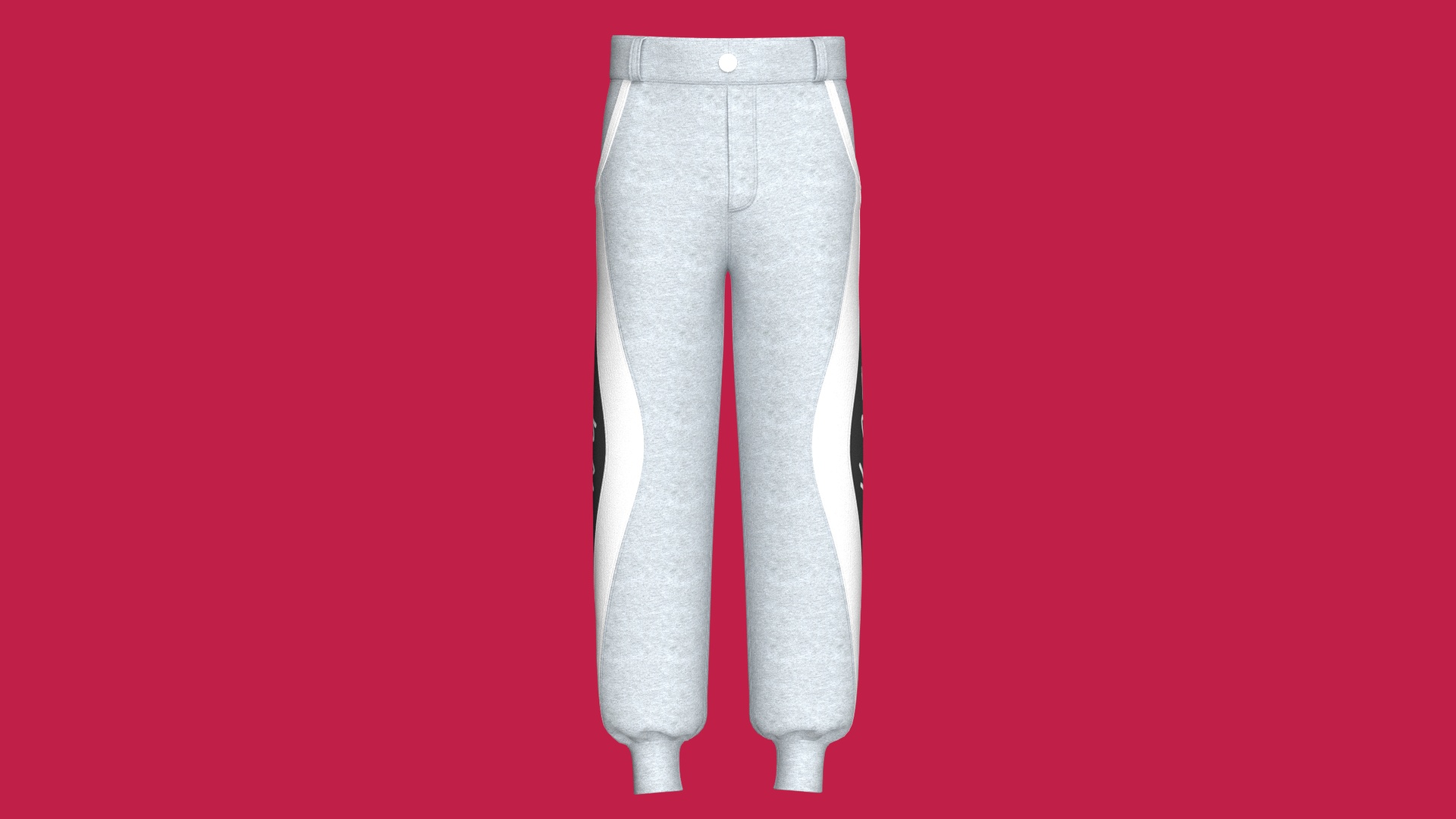 Media 1 for listing Men Color Black Curved Panel Jogger | High Poly