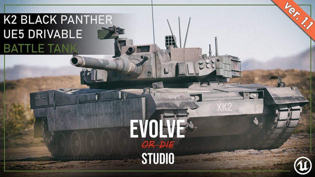 Tank Drivable K2 Battle Tank