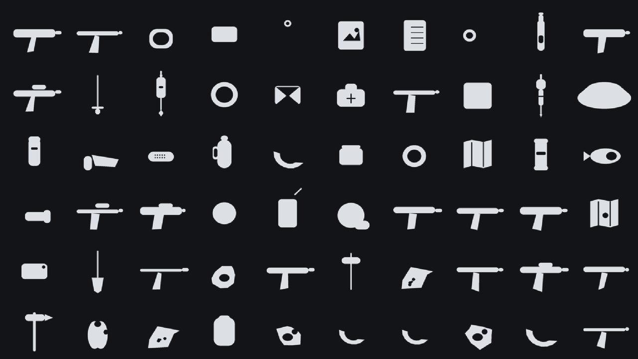 Media 1 for listing Mega UI Icon Pack – 512x512 Stylized Icons (Weapons, Food, Medical, Story)
