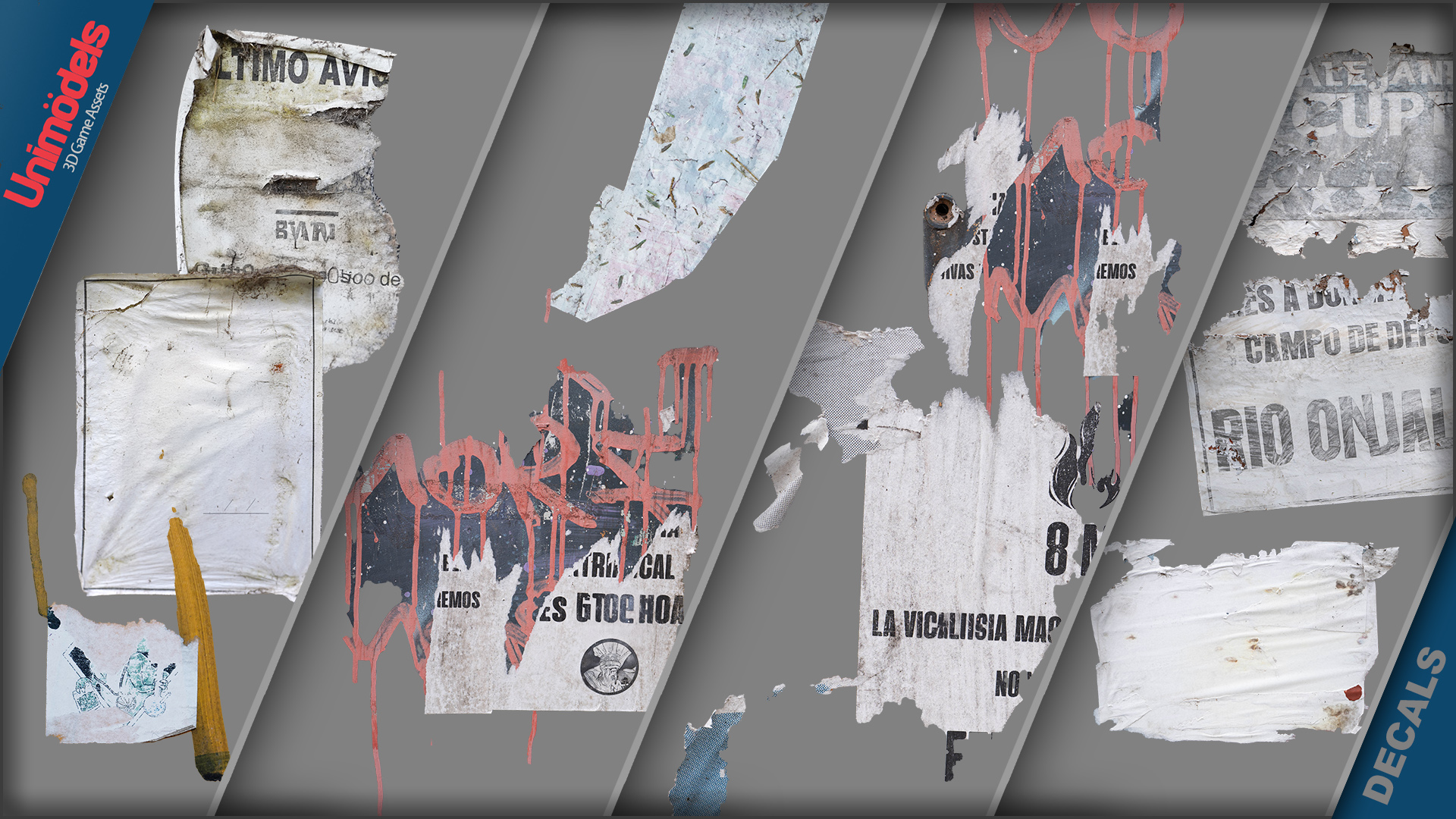 Papers Decals Vol. 4 – Torn & Scattered Clutter | Fab