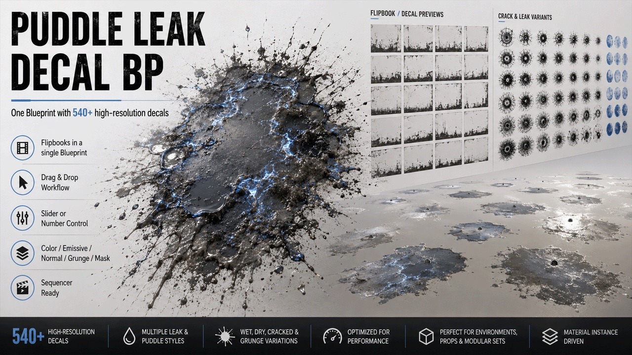 Media 1 for listing Puddle Leak Decal BP
