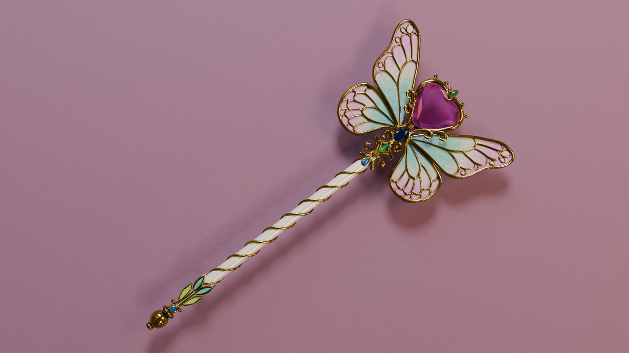 Media 1 for listing Butterfly Magic Wand 001