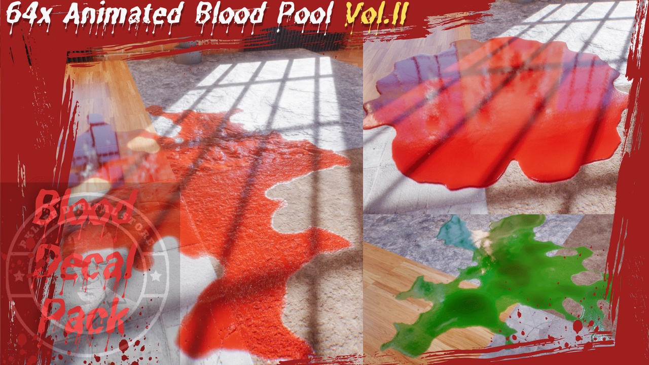 Media 1 for listing Animated Blood Pool Pack Vol.II