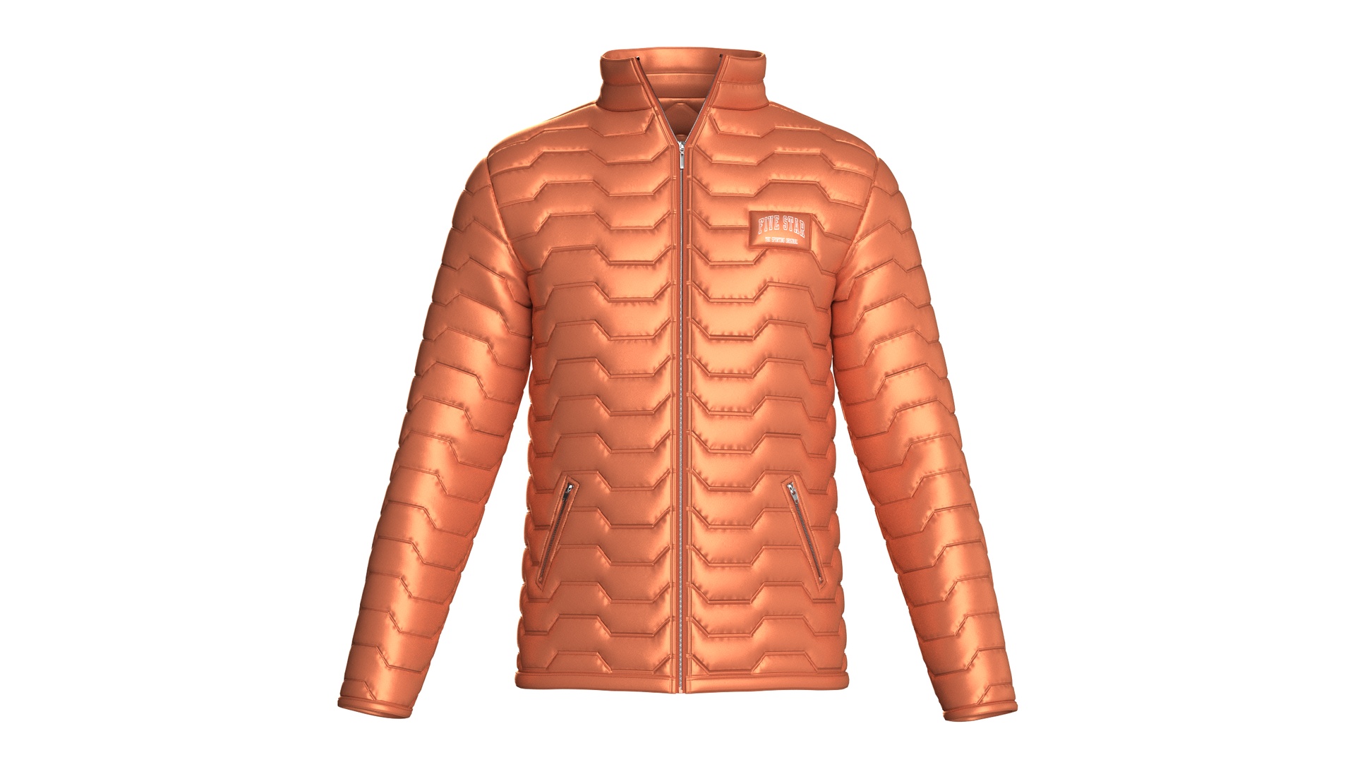 Media 1 for listing Men Copper Puffer Jacket | High Poly