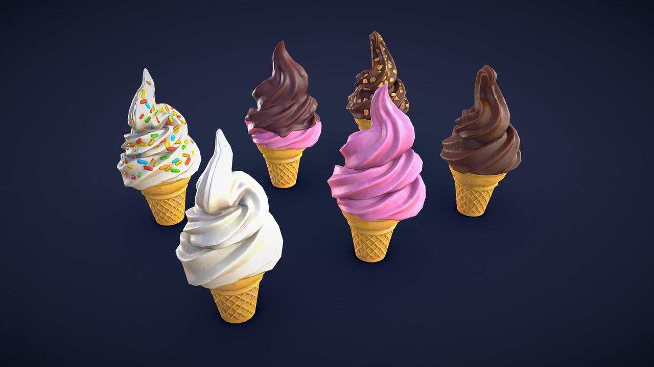 Media 1 for listing Stylized Soft Serve / Soft Ice - Game Ready