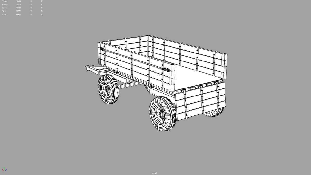 Media 1 for listing WWII Era Haul Tractor-Truck Trailer  Wagon
