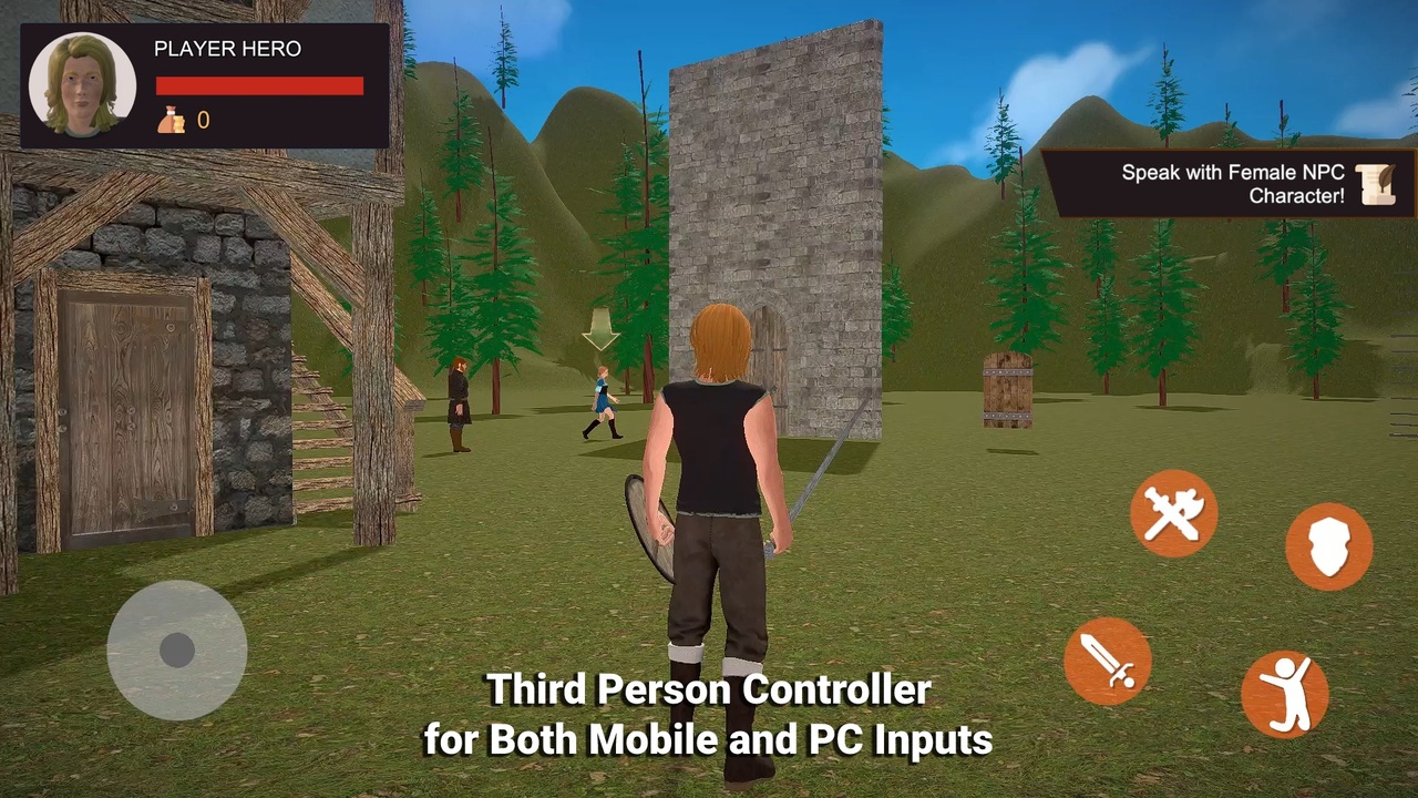 Media 1 for listing Complete Third Person Controller RPG System for Mobile and PC Platforms