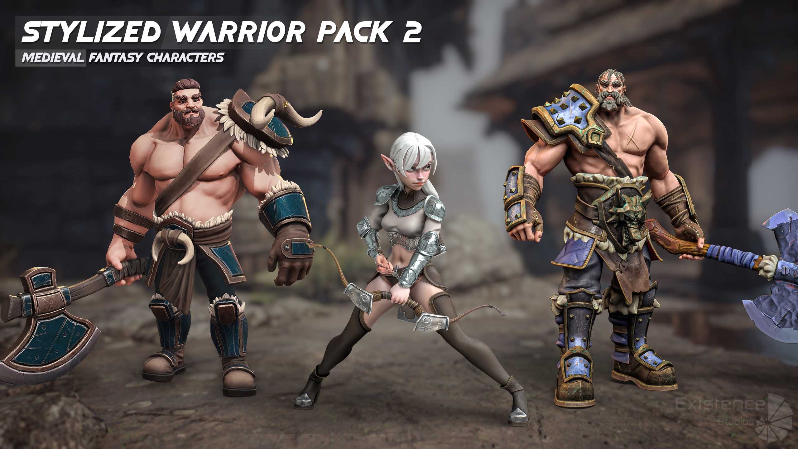 Media 1 for listing Stylized Warrior Pack - Part 2 - Hero Fantasy Medieval Characters - #50