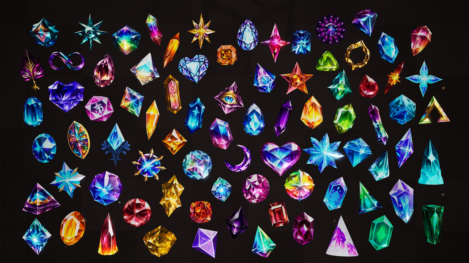 Multimedia 1 para anuncio Embergems - 80 Stylized Gem Models - Stylized Prop Pack
