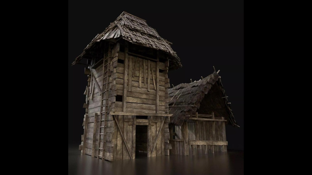 Media 1 for listing Medieval Wooden Silo - Game-Ready Enterable Granary