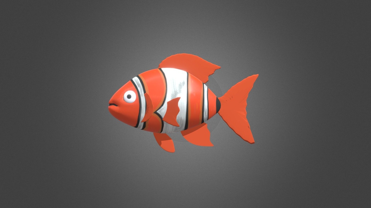 Media 1 for listing Kawaii Cartoon Fish – Model FBX + Textures