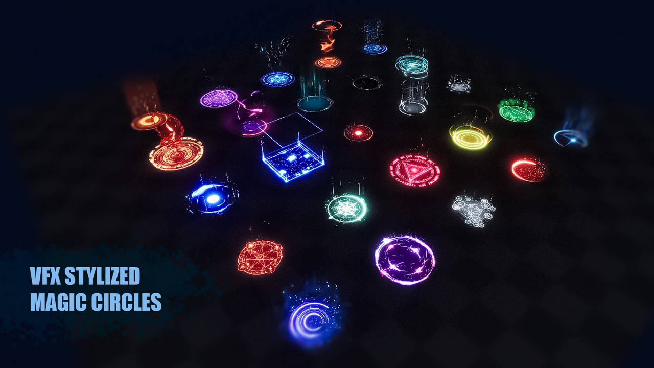 Stylized Magic Circles VFX ์ ํ ๋ฑ๋ก์ ์ํ ๋ฏธ๋์ด 1๊ฐ