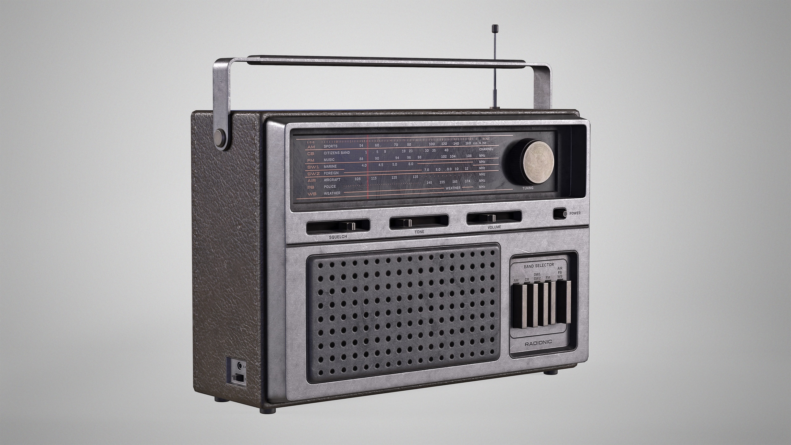 Media 1 for listing Vintage Portable Radio - Retro Radio Player Gameready 3D Model