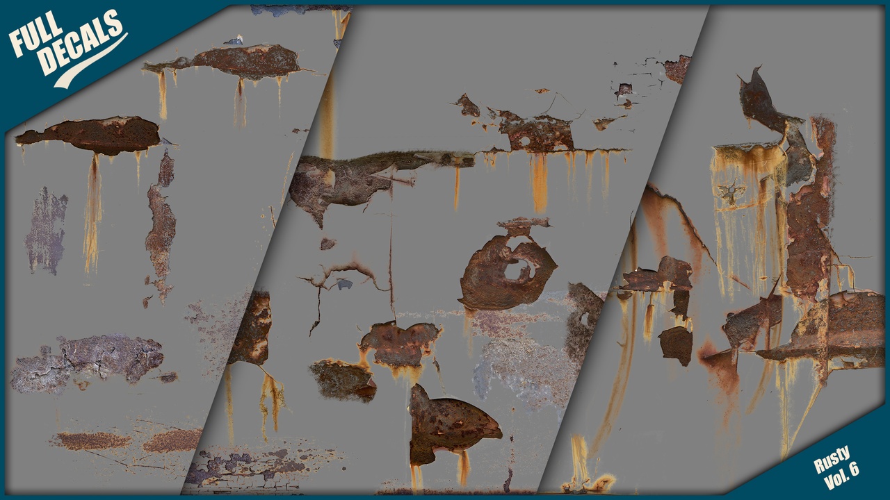 Media 1 for listing Metal rust decals Vol. 6