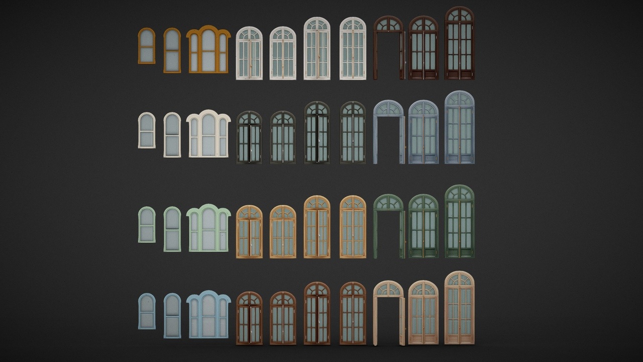Media 1 for listing Round Windows Collection with Unique Top Design