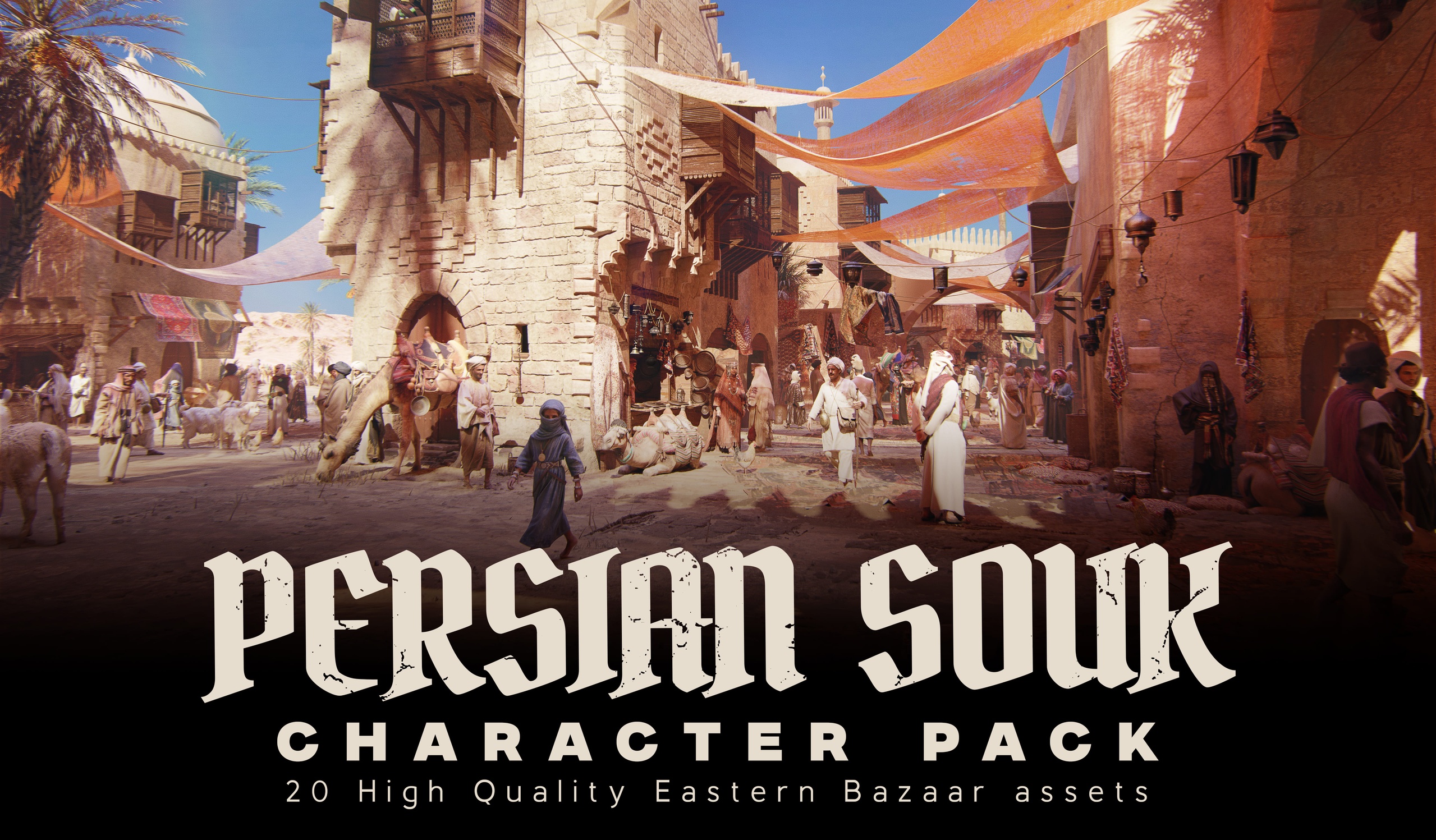 Media 1 for listing Persian Souk Crowd – Historic Modular Character Asset Pack