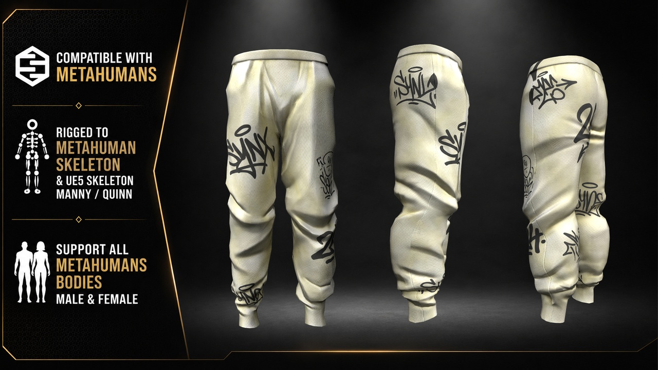 Media 1 for listing Baggy Graffiti Jogger Pants - MHPKG