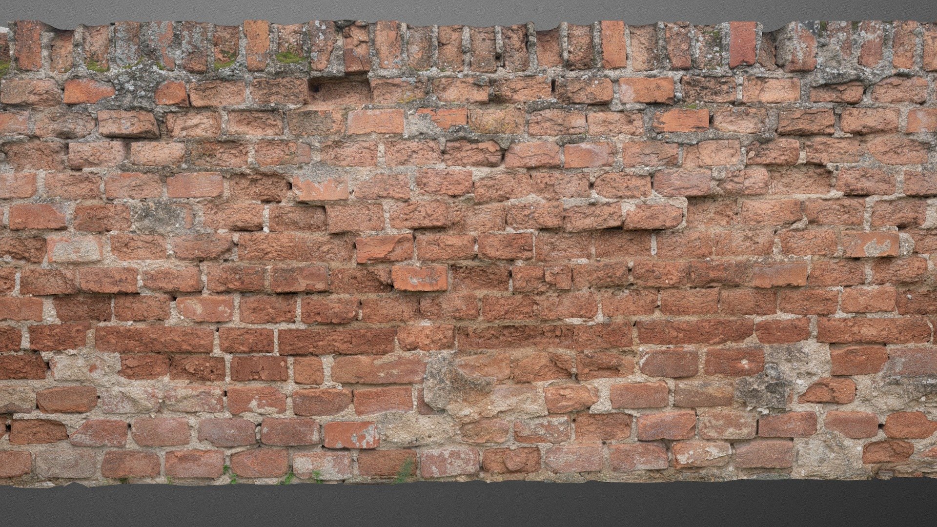 Low mixed dark bricks wall | Fab