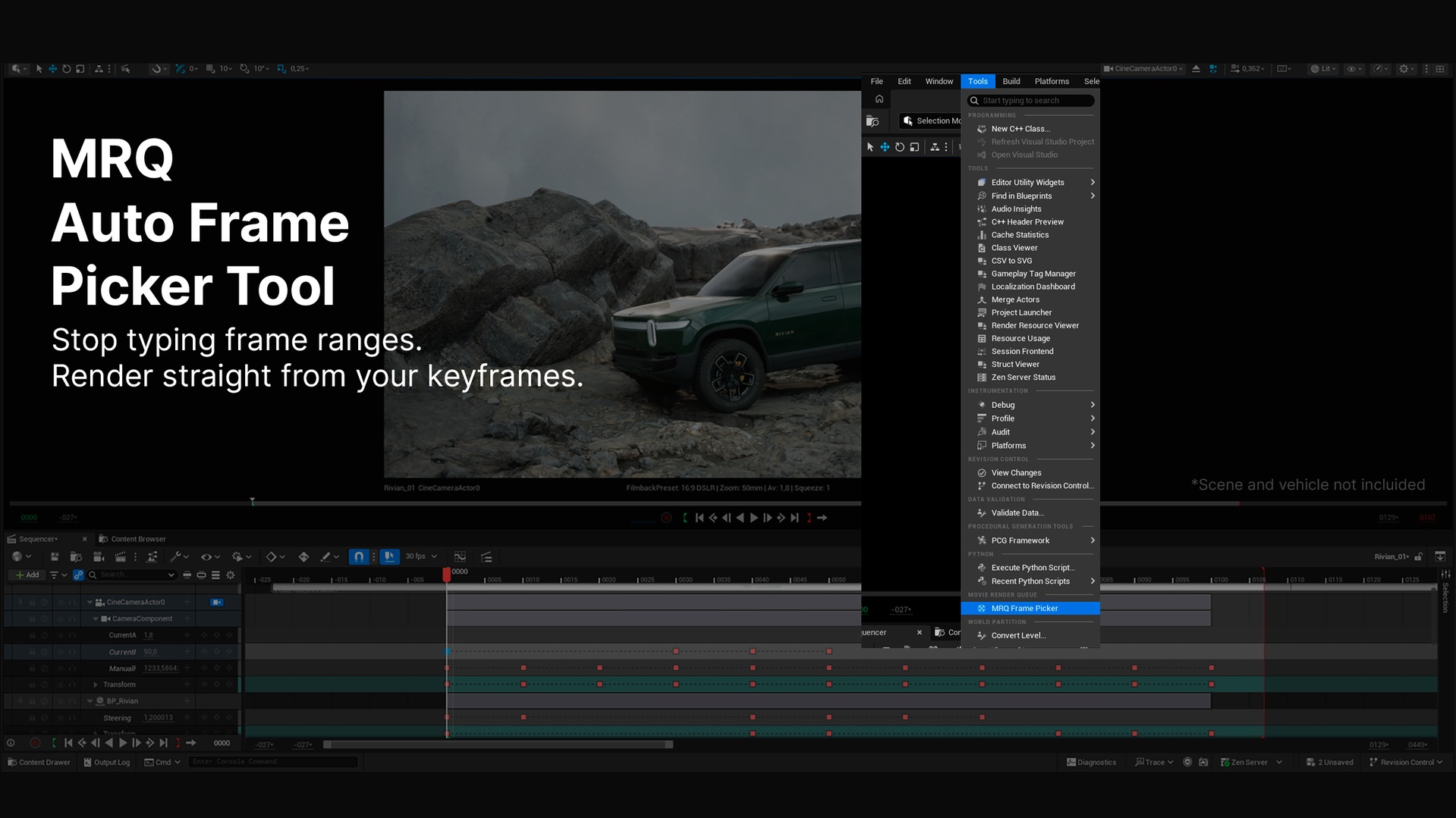 Media 1 for listing Movie render Queue Frame Picker. Keyframe Render Tool