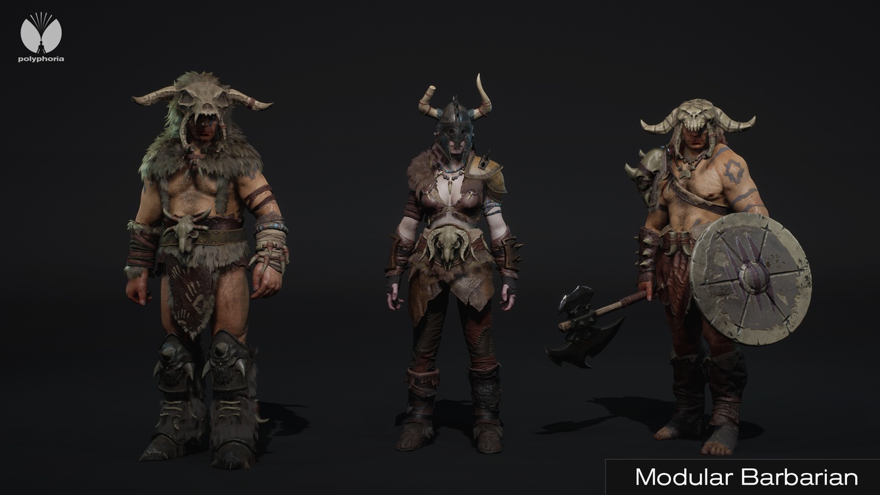 Media 1 for listing Modular Barbarian Warrior - Tribe - Metahuman