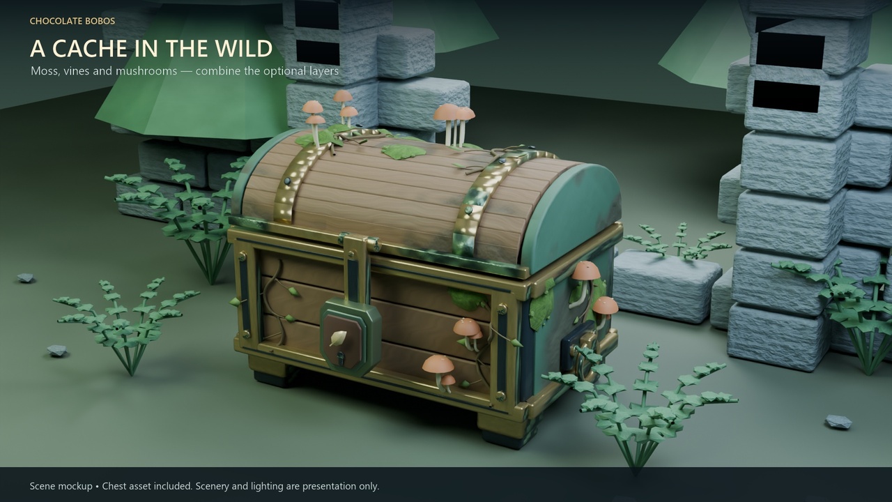 Media 1 for listing Customizable Treasure Chests - 3 Animated Designs & Elemental Sigils
