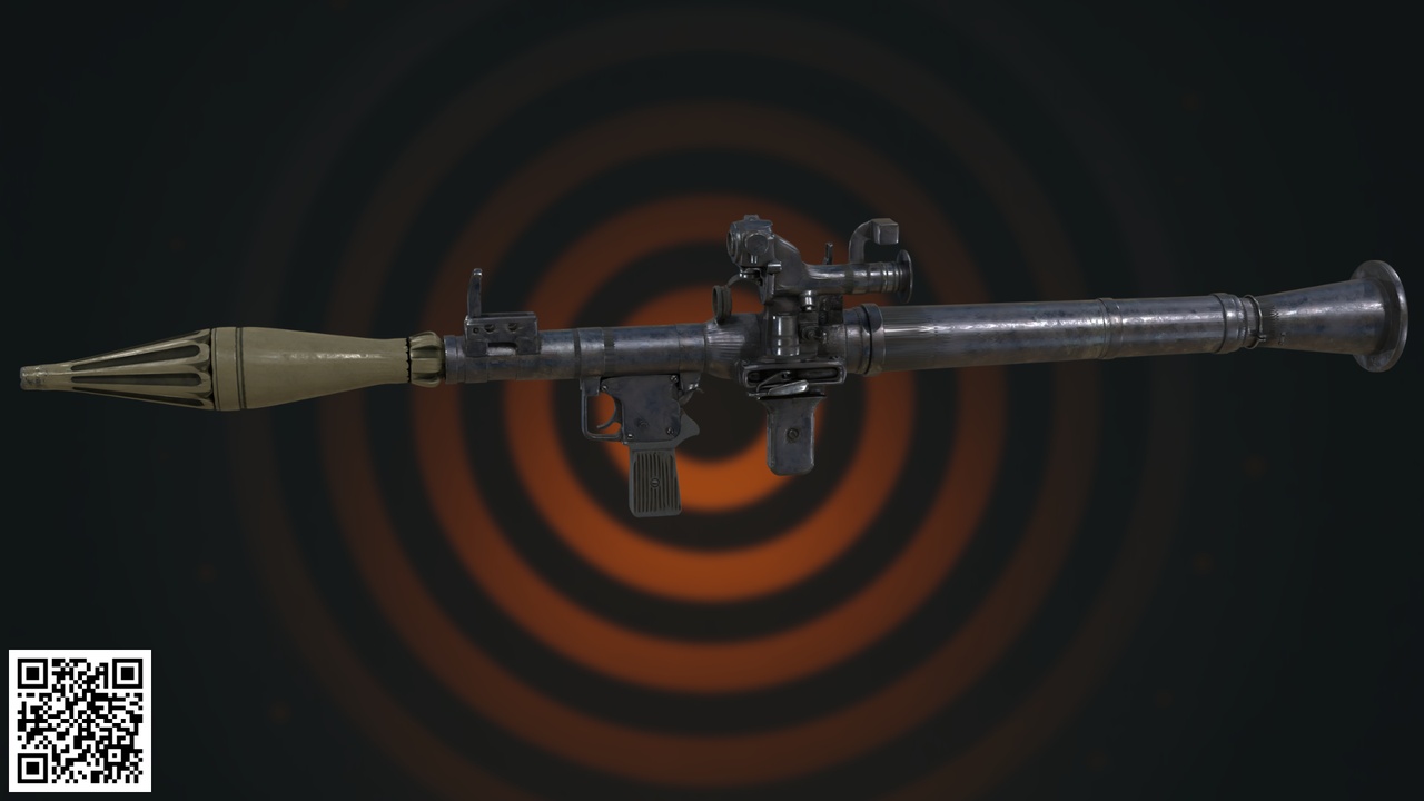 Media 1 for listing RPG-7 Rocket Launcher – High Detail Military Weapon 3D Model