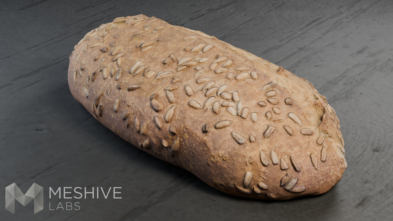 Media 1 for listing Artisan Seeded Bread- 8K Photogrammetry (Nanite, SSS & AR Ready)