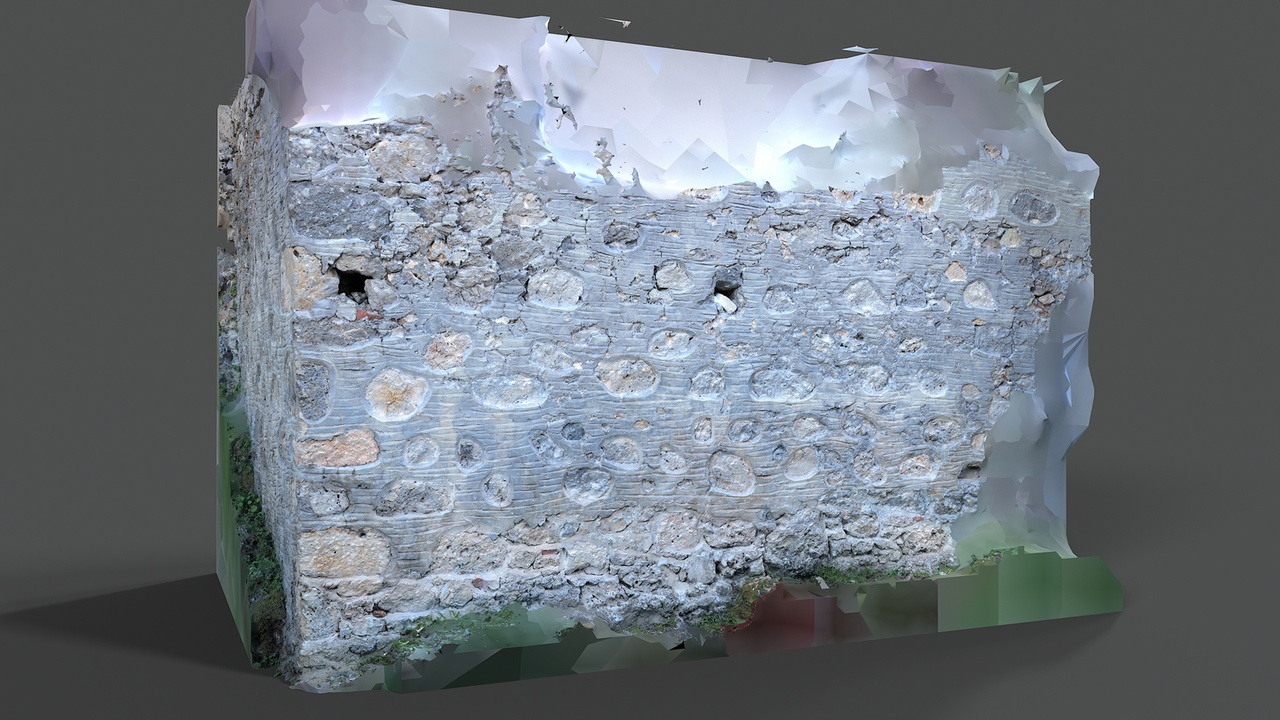 Media 1 for listing Abandoned Village Surface Scan - Stone Wall 07