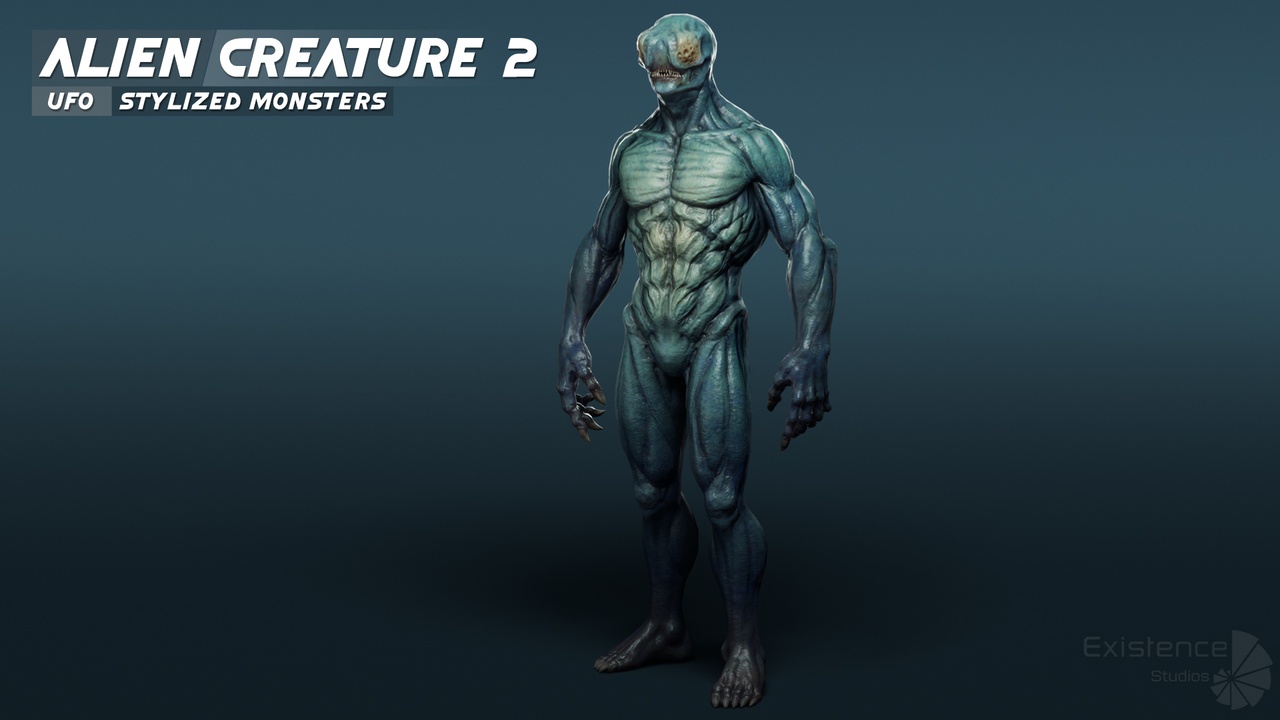Alien Creature 02 - Low Poly Stylized Monsters - Animation Fantasy ...