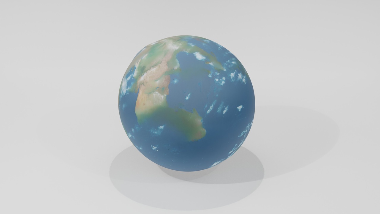 Media 1 for listing Planet Earth 3D Model – Low Poly Globe Map