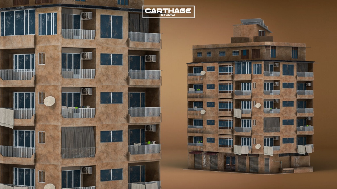 Media 1 for listing Arabic Neoclassical Residential Block with Balconies & Retail Fronts