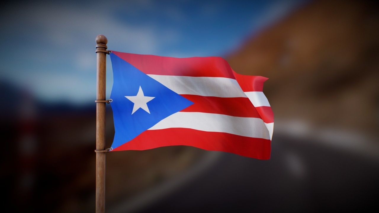 Média 1 pour l'article Flag of Puerto Rico - Wind Animated loop