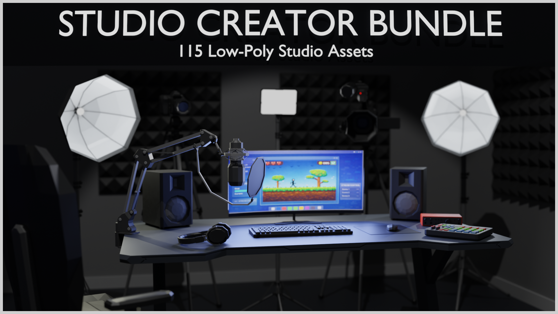 Pack Studio Studio Creator Bundle – Stylized Low Poly 3D Assets | Fab