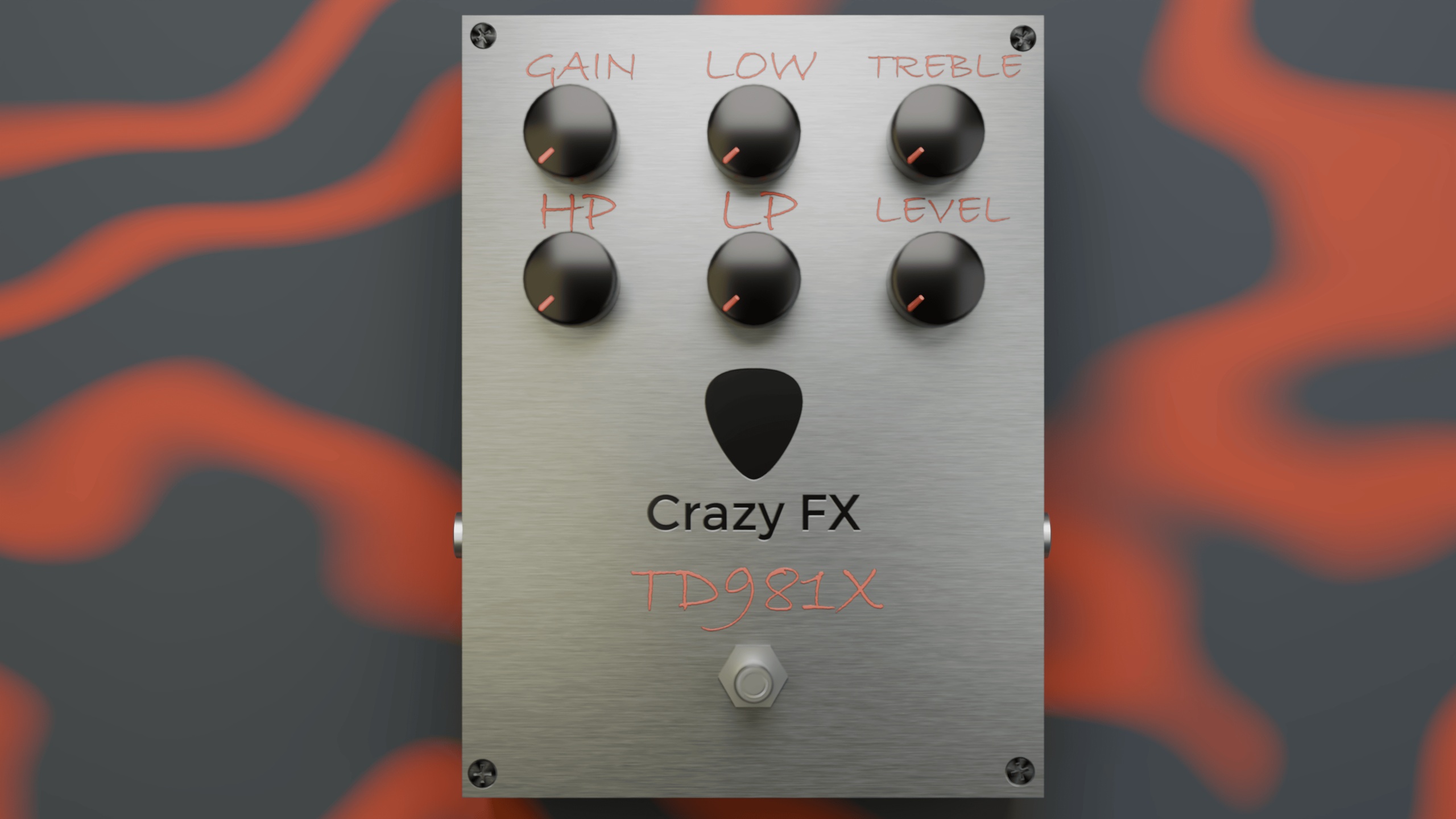 Media 1 for listing Free 3D Guitar Distortion Pedal - Textured (2K & 4K)
