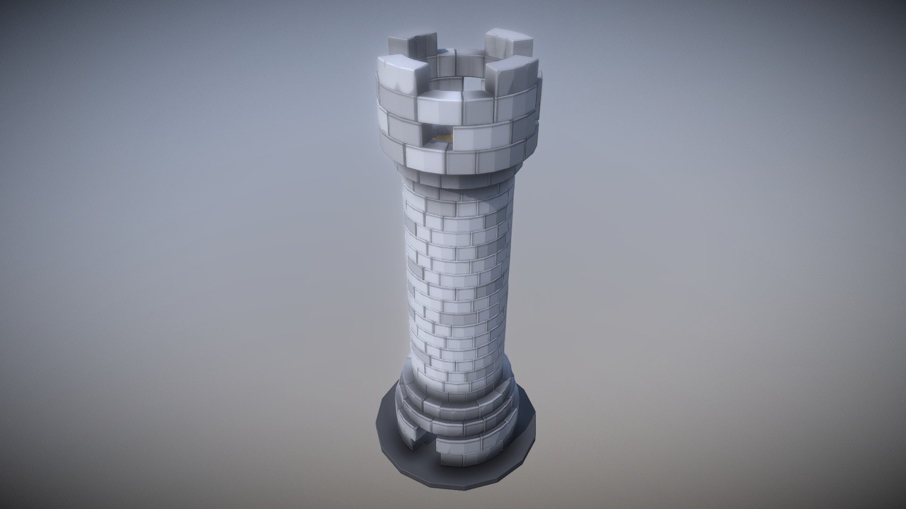 Media 1 for listing Tower Low Poly Rock and Block castle