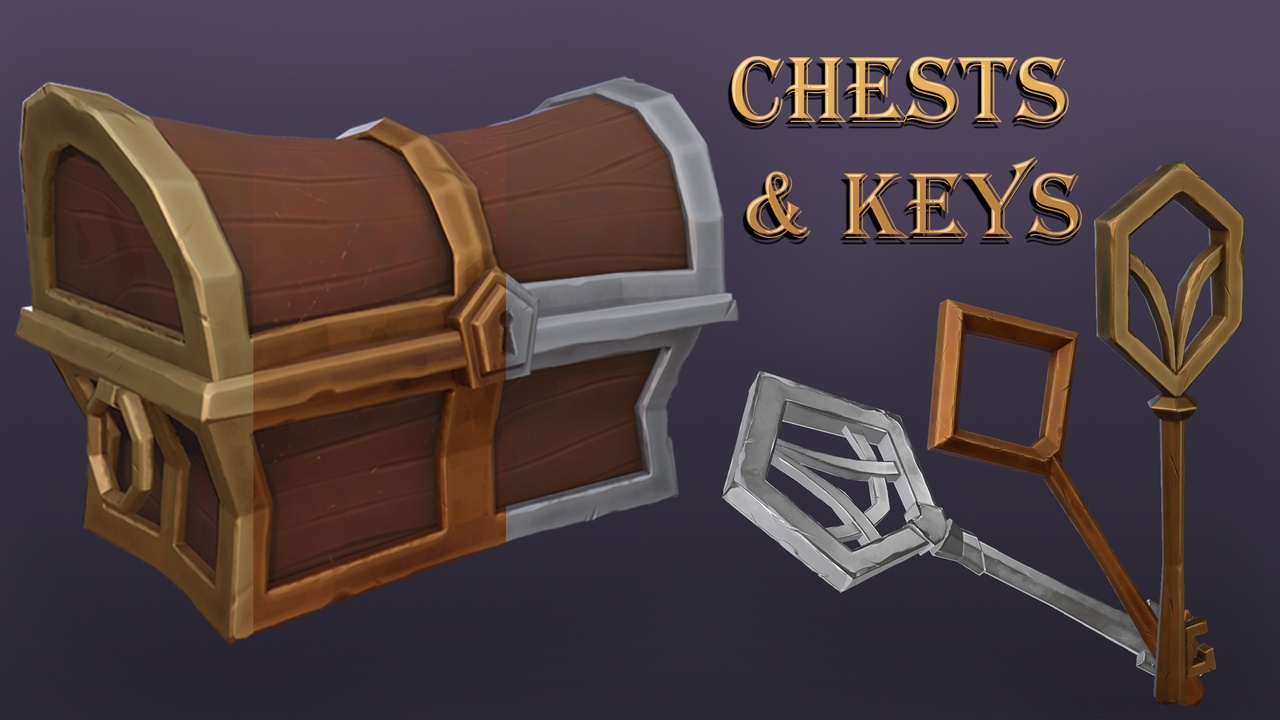 Media 1 for listing Stylized Chests + Keys Pack