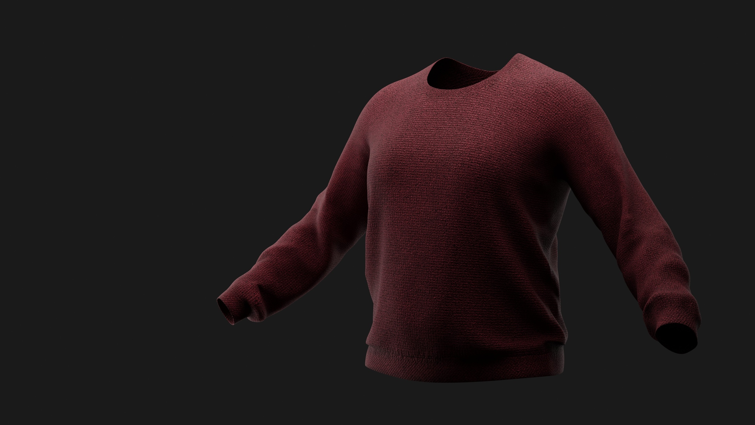 Media 1 for listing Red Knit Sweater – MetaHuman Compatible Rigged Clothing (Unreal Engine UE5)